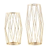 Wholesale of Nordic ins ironwork golden glass vases for living room desktop decoration, dry flower hydroponic flower arrangements and ornaments Item Picture